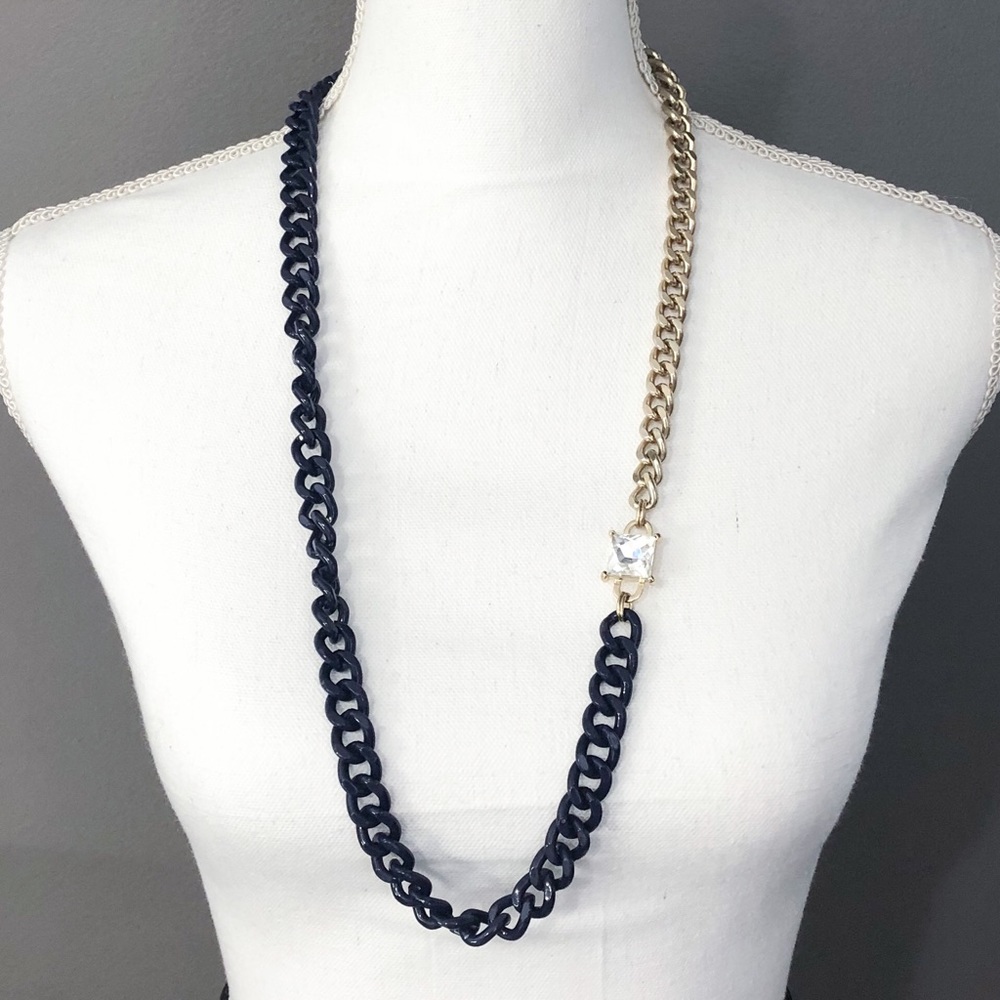 The Limited Navy & Gold-tone Chunky Chain Necklace